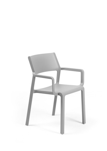 Triss chaise extérieur avec accoudoirs grise