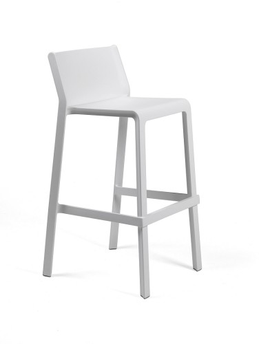 Triss bistrot tabouret d'extérieur haut blanc