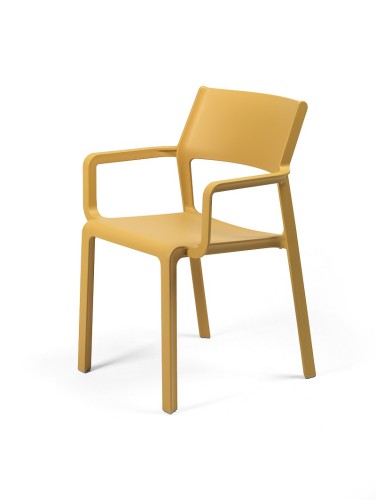 Triss chaise extérieur avec accoudoirs jaune