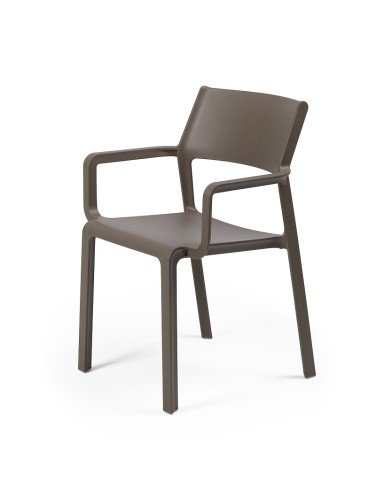 Triss chaise extérieur avec accoudoirs marron