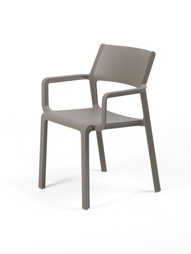 Triss chaise extérieur avec accoudoirs taupe