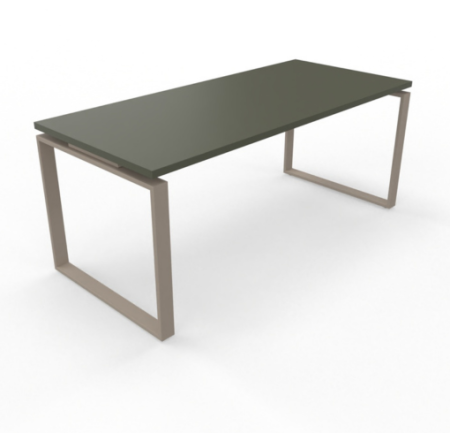image bureau design et coloré BAT avec plateau coloris vert et pieds beige