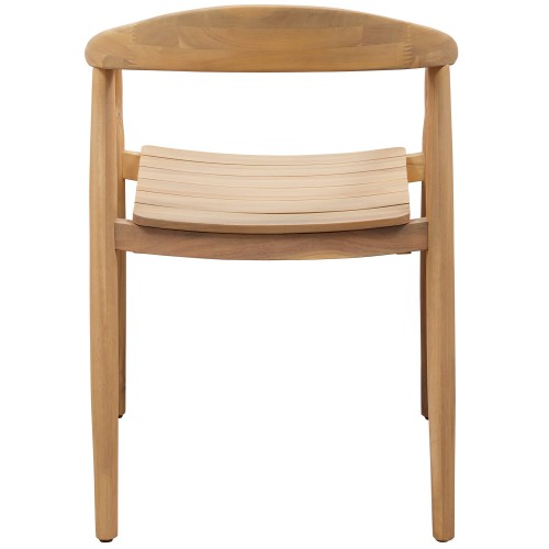 chaise BORA en bois d'acacia pour extérieur dos