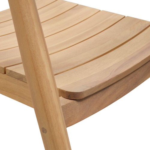 chaise BORA en bois d'acacia pour extérieur focus