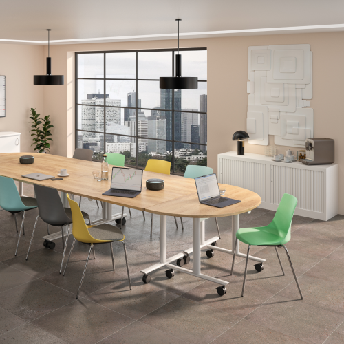 chaise_ara_buronomic_ambiance_vert_pied_chrome