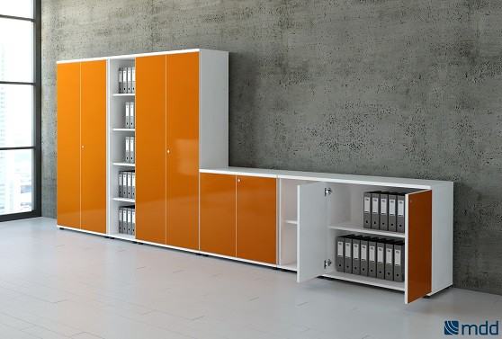 Armoire portes battantes brillantes