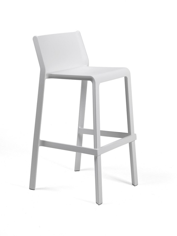 Triss bistrot tabouret d'extérieur haut blanc