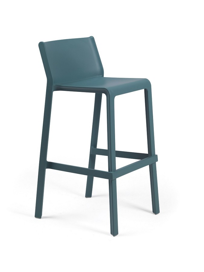 Triss bistrot tabouret d'extérieur haut bleu