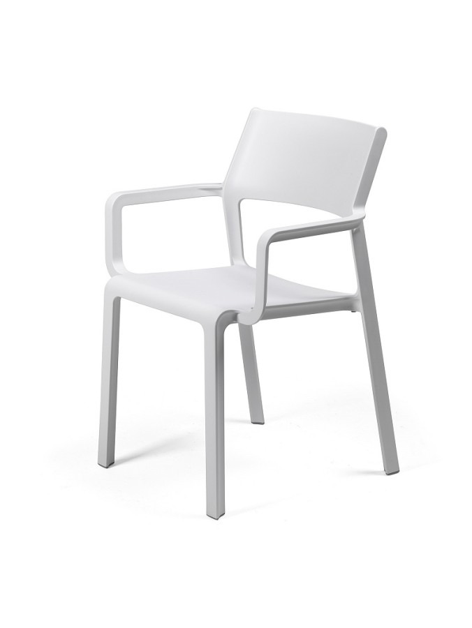 Triss chaise extérieur avec accoudoirs blanche