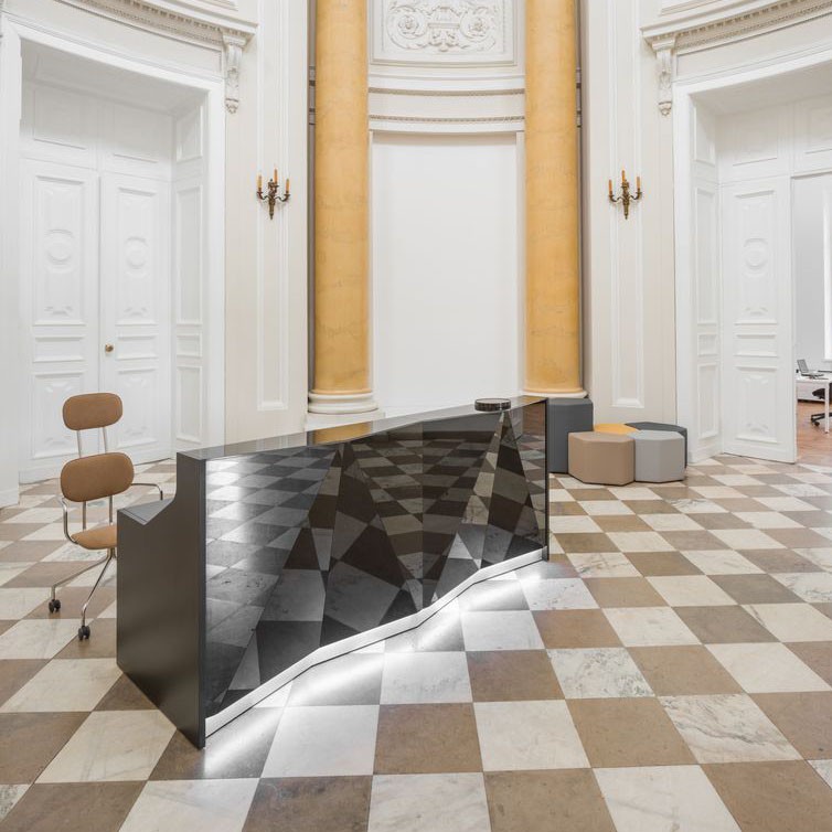 Banque d'accueil géométrique