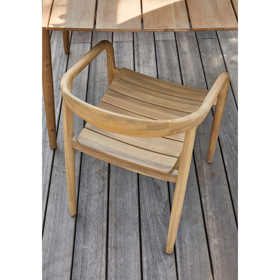 chaise BORA en bois d'acacia pour extérieur ambiance