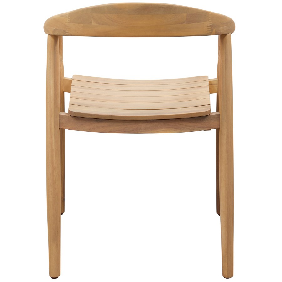 chaise BORA en bois d'acacia pour extérieur dos