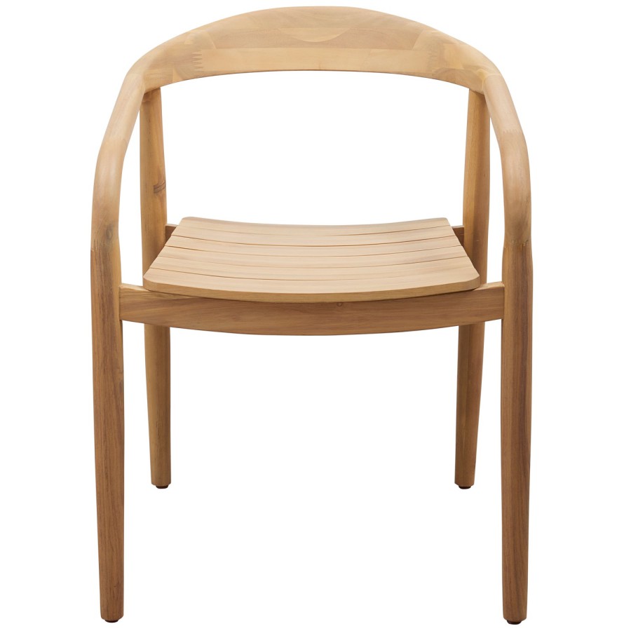 chaise BORA en bois d'acacia pour extérieur face